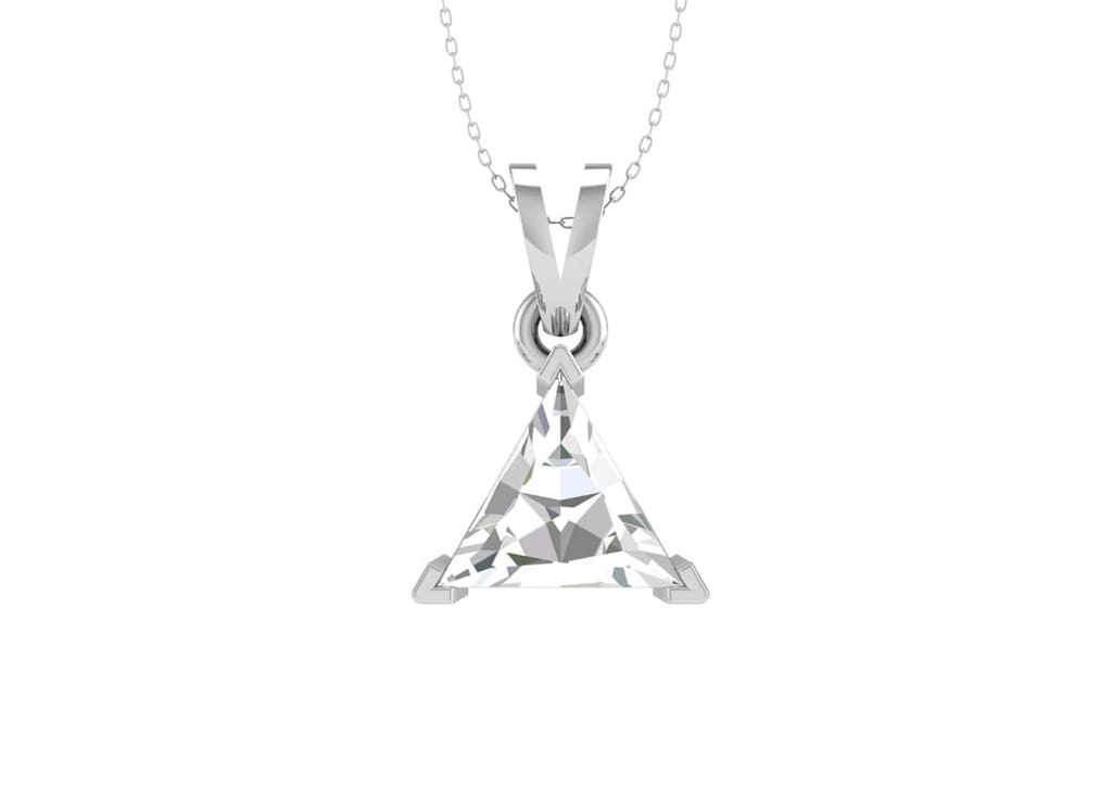 Classic Triangle Solitaire Necklace