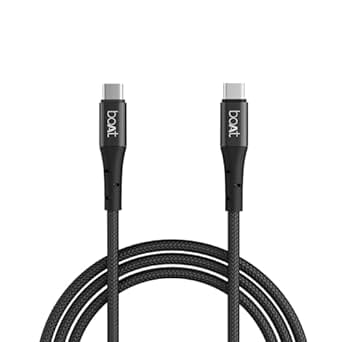 boAt C300 TypeC to TypeC Braided Cable (Black)