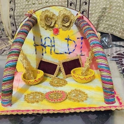 Premium Handmade Healthy Festive Plate Yellow Mix
