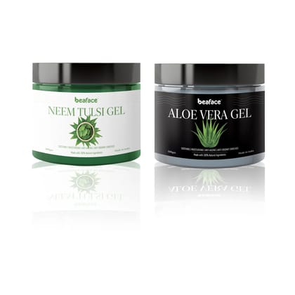 Neem-tulsi-gel-Aloe-vera-gel-refreshing-face-acne-away-sleeping-mask-moisturize