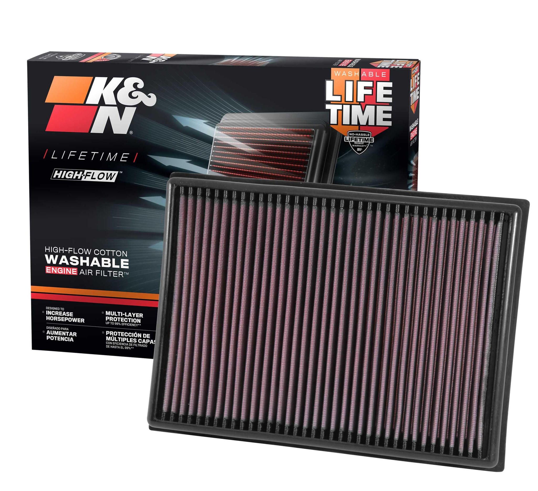 K&N 33-2438 High Performance Replacement Air Filter