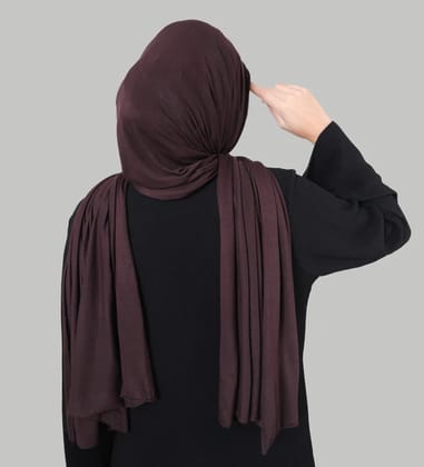 Premium Jersey Hijab - Dark Brown