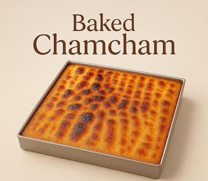 BANGLARMISTI Baked Chamcham | Traditional Bengali Sweets, Soft, Juicy, Smoky, Mouth Melting Sweet, 10pcs Pack