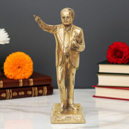 Brass Showpiece Ambedker Ji Statue - Antique Finish Decorative Statue, Height : 14 Inch (BSMAS533 A)