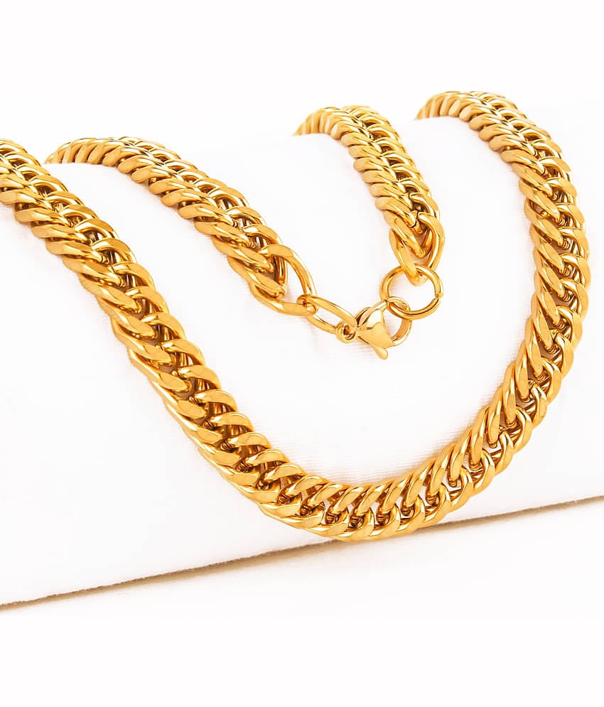 FASHION FRILL Gold Plated Stainless Steel Chain ( Pack of 1 )