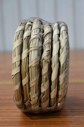 Natural Fiber Woven Coasters - Eco-Friendly & Handcrafted (Set of 6)