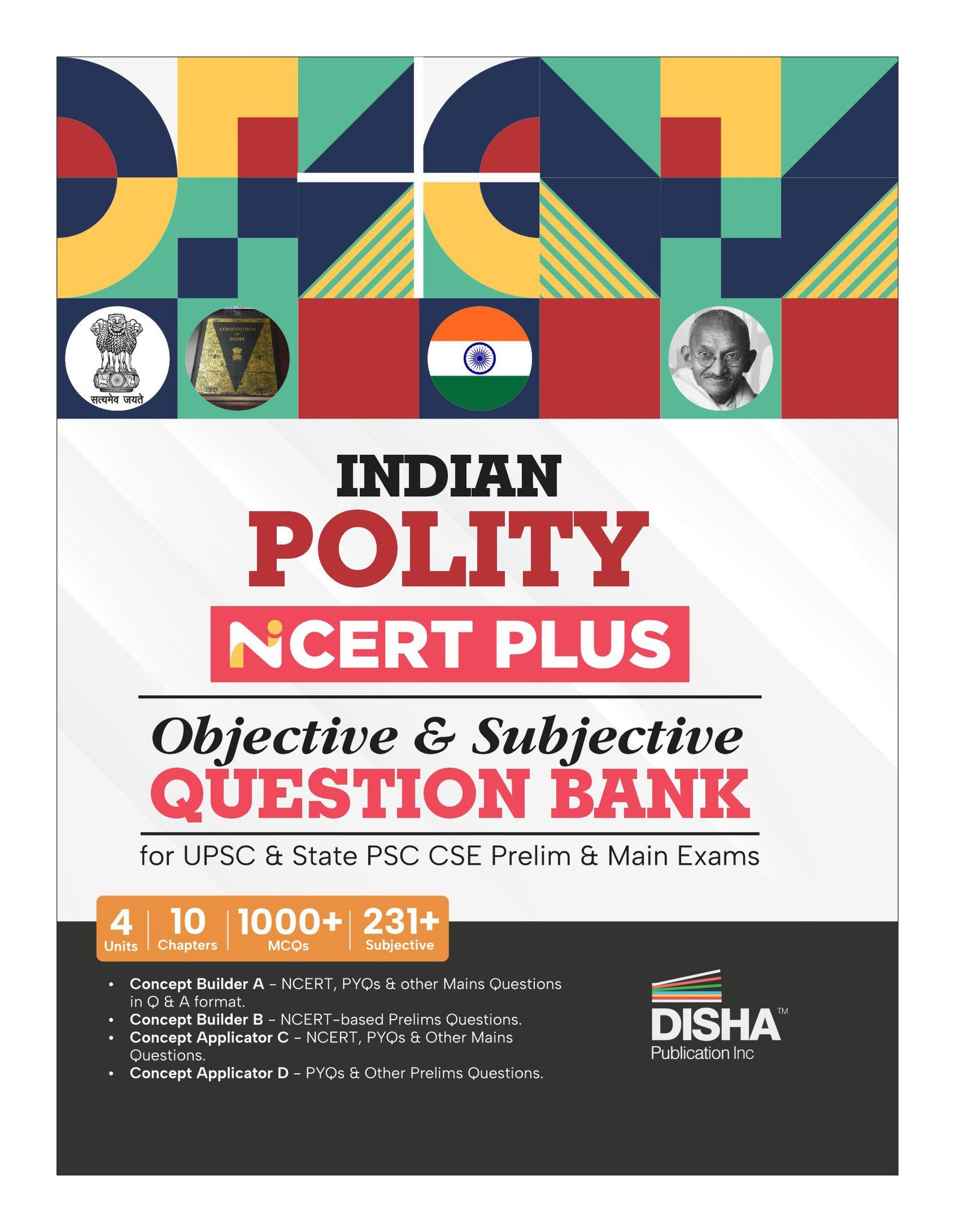 Indian Polity NCERT PLUS Objective & Subjective Question Bank for UPSC CSE & State PSC Prelim & Main Exams
