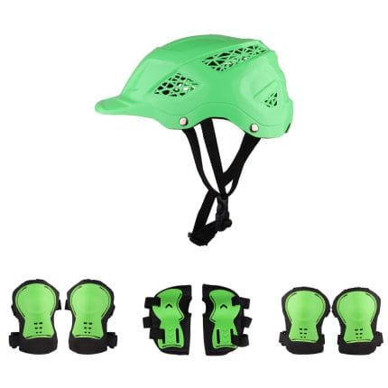 STEELBIRD Skating / Cycling Helmet Along With Protector  Green