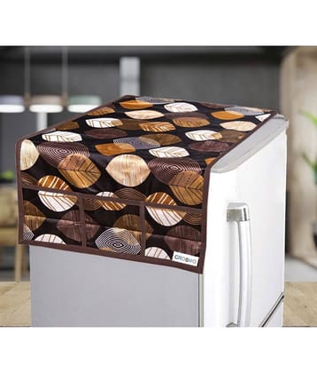 Crosmo Polyester Floral Printed Top Cover ( 64 18 ) Pack of 1 - Brown