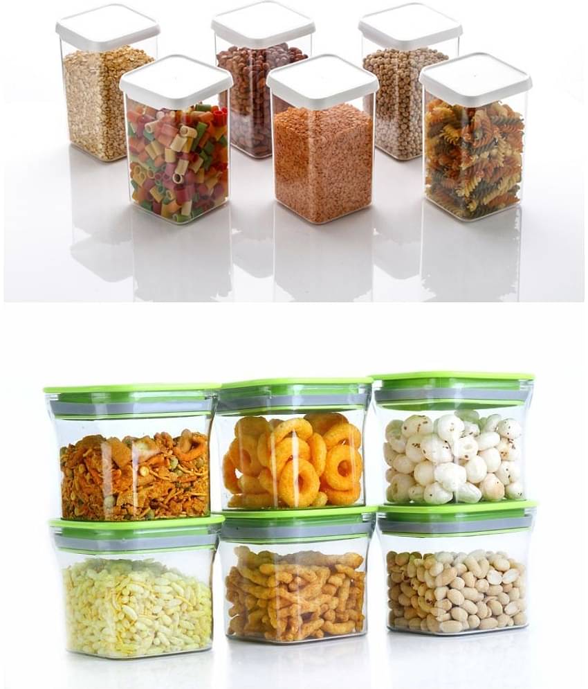 Analog kitchenware Grocery, Dal, Pasta Polyproplene Food Container Set of 12 1600 mL