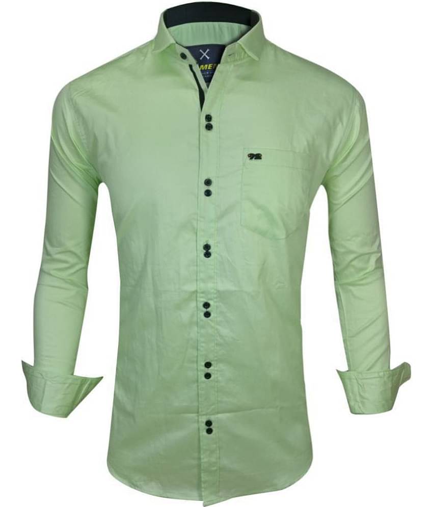 X-men 100 Percent Cotton Green Solids Shirt