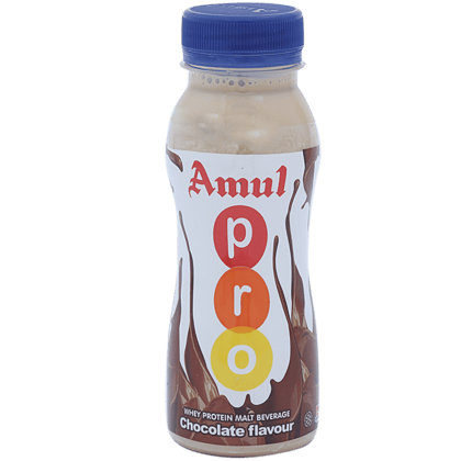 Amul Pro Whey Protein Malt - Chocolate, 200 Ml Pet Bottle