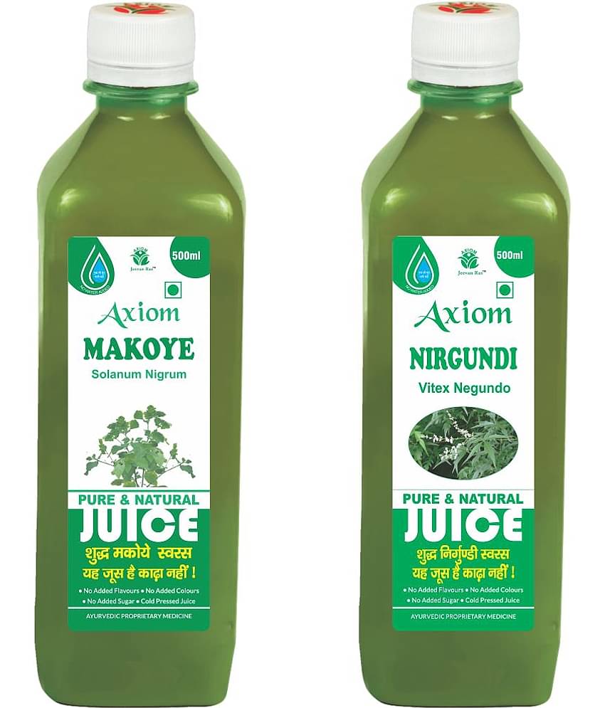 Axiom Nirgundi Juice 500Ml + Makoye Juice 500Ml , Ayurvedic Juice Combo Pack