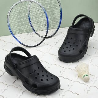 Eastern Club Comfort Anti-Skid Clogs Sandal For Men (Black)