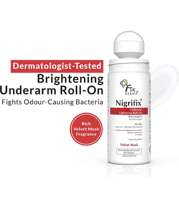 Fixderma Nigrifix Underarm Velvet Musk Roll On Brightenss Underarm For Sensitive Skin 60ml