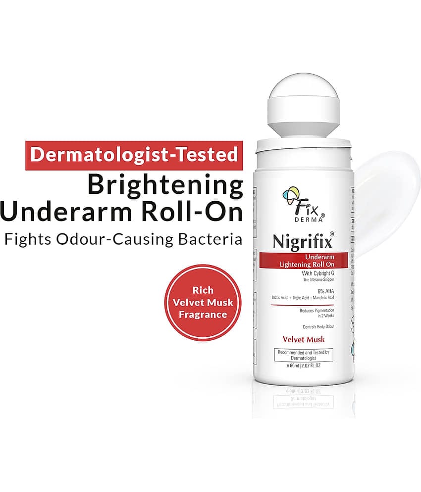 Fixderma Nigrifix Underarm Velvet Musk Roll On Brightenss Underarm For Sensitive Skin 60ml