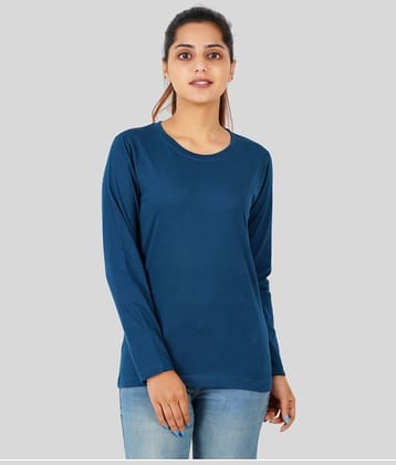 ferocious Women Cotton Solid Regular Fit Round Neck T-Shirt ( Black )