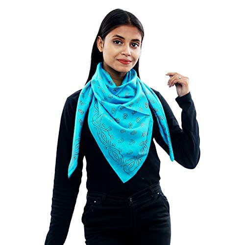 Eri Silk Printed Scarf Yellow