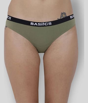 BASIICS By La Intimo Pack of 3 Cotton Solid Women's Briefs ( Multi Color )