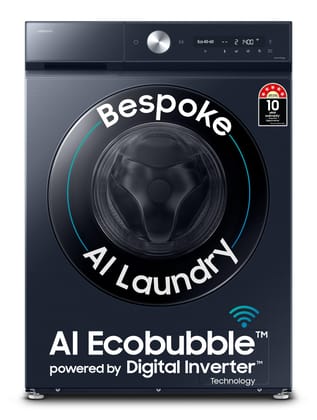 Samsung 12 kg, 5 Star, AI Control, Super Speed, Wi-Fi, Hygiene Steam with Inbuilt Heater, Digital Inverter, Fully-Automatic Front Load Washing Machine (WW12DB8B54GSTL, Navy) Samsung 12 kg, 5 Star, AI Control, Super Speed, Wi-Fi, Hygiene Steam with Inbuil Samsung 12 kg, 5 Star, AI Control, Super Speed, Wi-Fi, Hygiene Steam with Inbuilt Heater, Digital Inverter, Fully-Automatic Front Load Washing Machine (WW12DB8B54GSTL, Navy) Samsung 12 kg, 5 Star, AI Control, Super Speed, Wi-Fi, Hygiene Steam with Inbuil