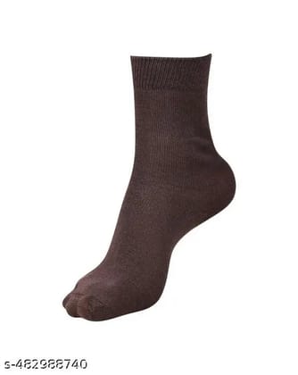 Coffee Brown plain formal Lycra cotton socks/school socks - 1 Pair (13+Year)