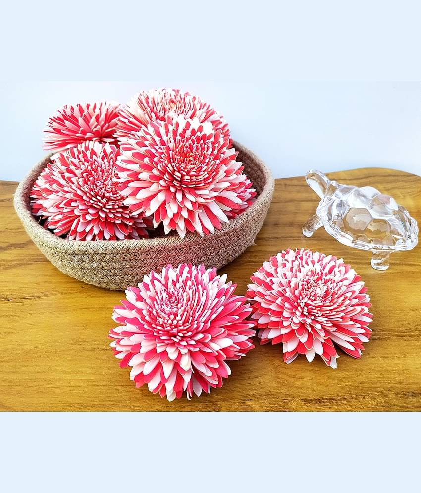 PUPRIWALL - Multicolor Zinnia Artificial Flower ( Pack of 1 )