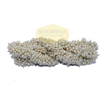 Loreal Charms Beads use for Jewelry Making Per Packet of 50 Gram Approx 1050 Pcs (Cream) , LS-090-50 Gram Approx 1050 Pcs / 3 MM
