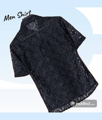 Marc Laurent Cotton Blend Regular Fit Solids Half Sleeves Men's Casual Shirt - Black ( Pack of 1 )