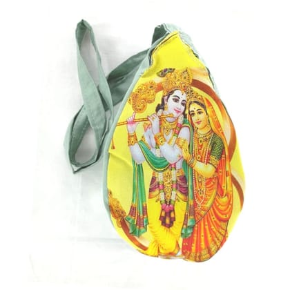 MAYAPURI Radha Krishna Printed Beads Bag/Chanting Bag or Japa Bag with Mala Counter