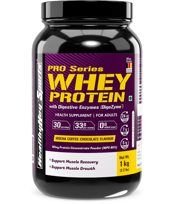 HealthyHey Sports wpc Whey Protein ( 1 kg , ChocoMocha - Flavour )