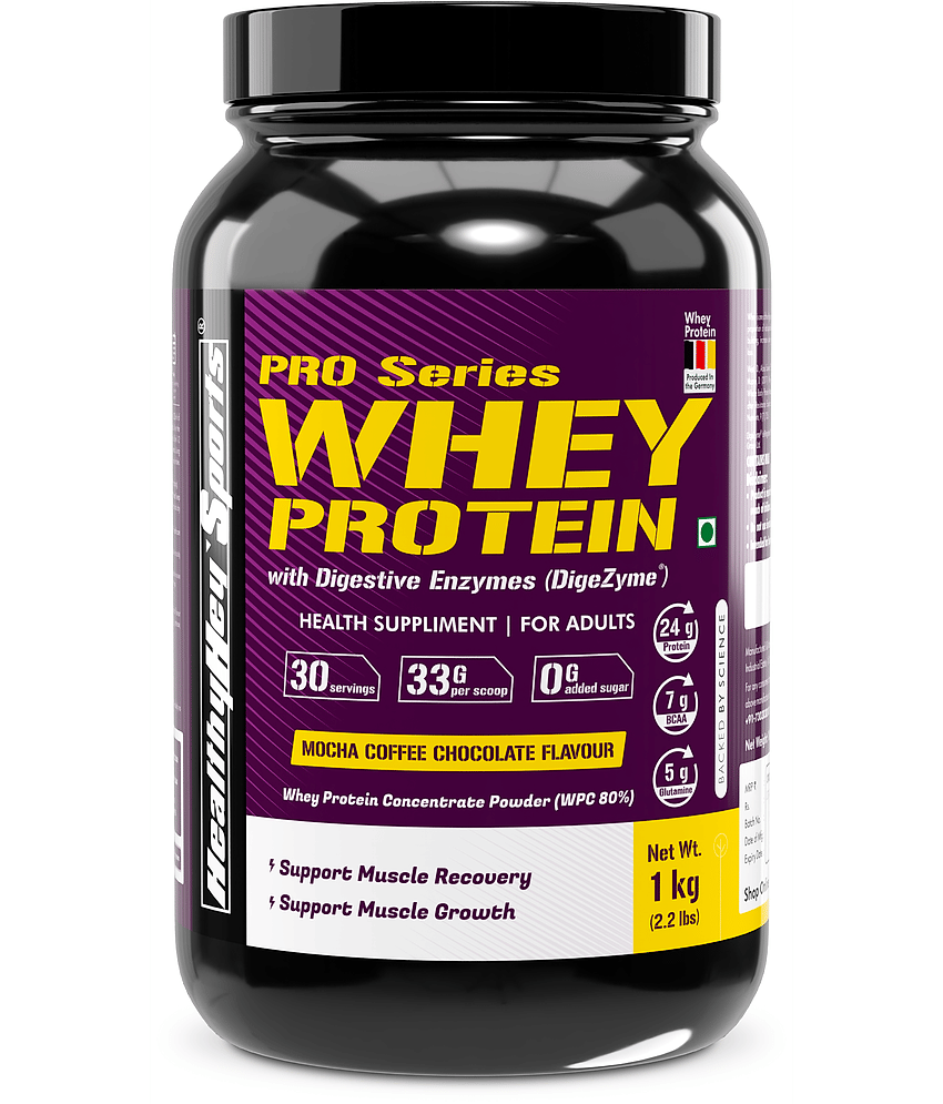 HealthyHey Sports wpc Whey Protein ( 1 kg , ChocoMocha - Flavour )
