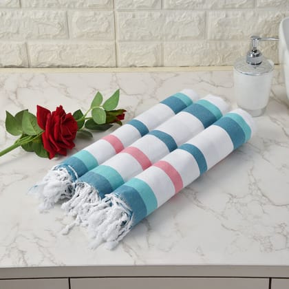 Furnofy Cotton 250 GSM Bath Towel Set Multicolor (Pack Of 3)