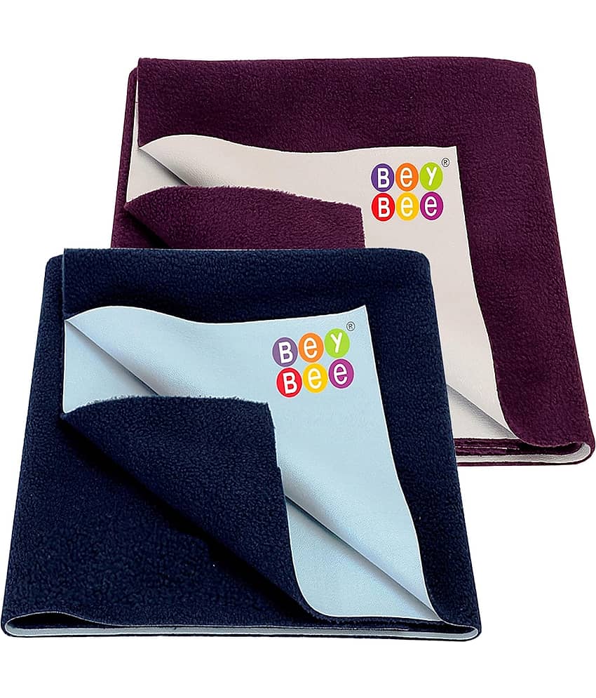 Beybee Multi-Colour Laminated Bed Protector Sheet ( Pack of 2 )