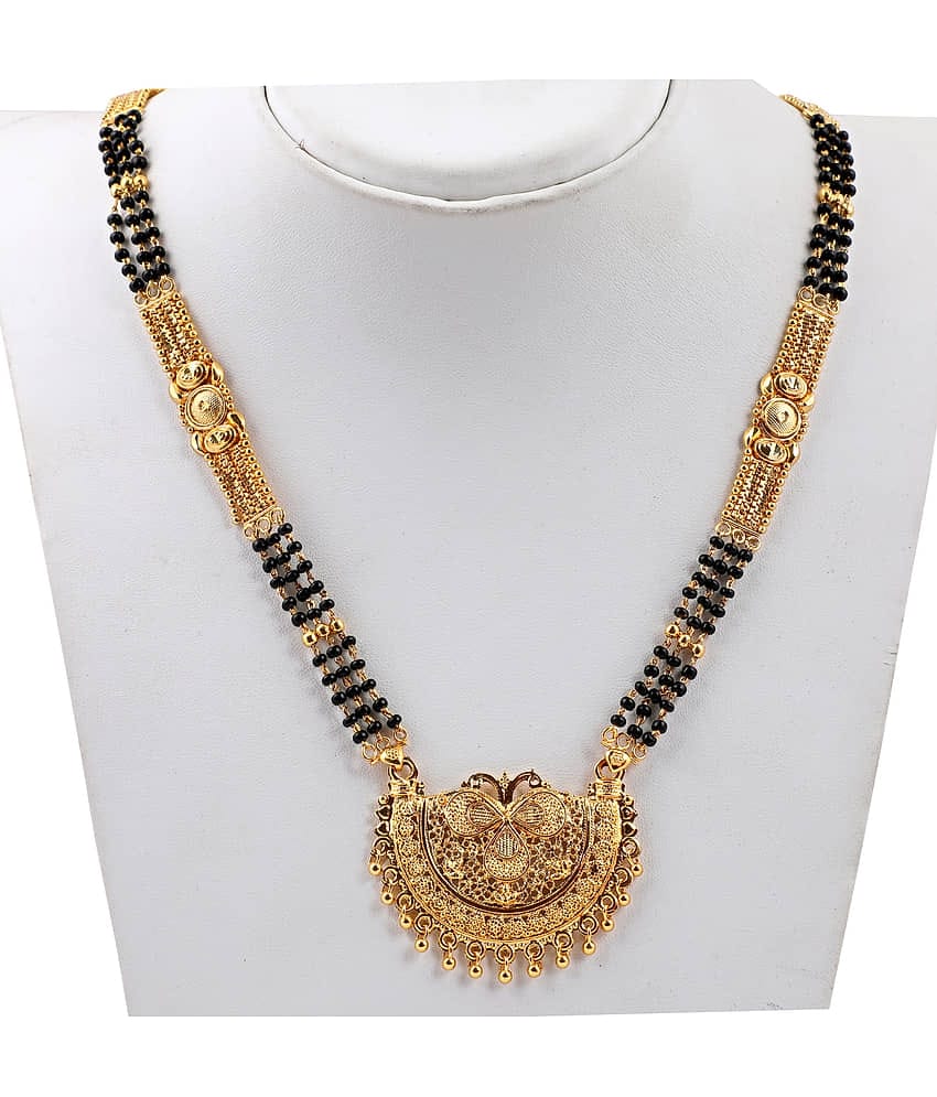 SHANKH-KRIVA®  GOLD PLATED ROYAL DESIGN MANGALSUTRA FOR WOMEN-10071