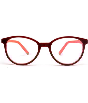 Yourspex+ Light Brown Orange Oval Full Rim Acetate Frame
