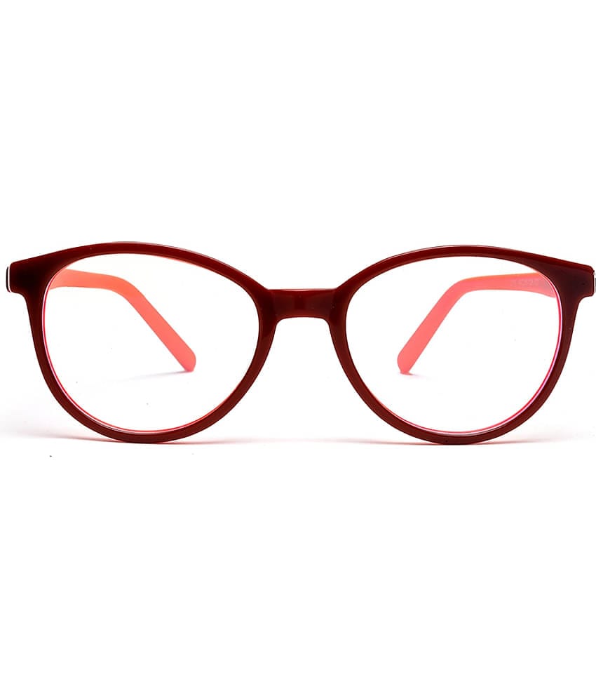 Yourspex+ Light Brown Orange Oval Full Rim Acetate Frame