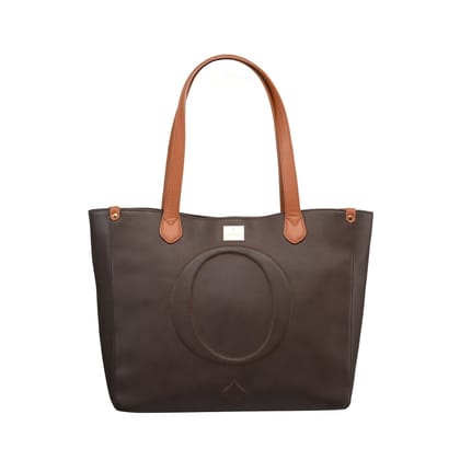 BROWN VIOLA TOTE BAG