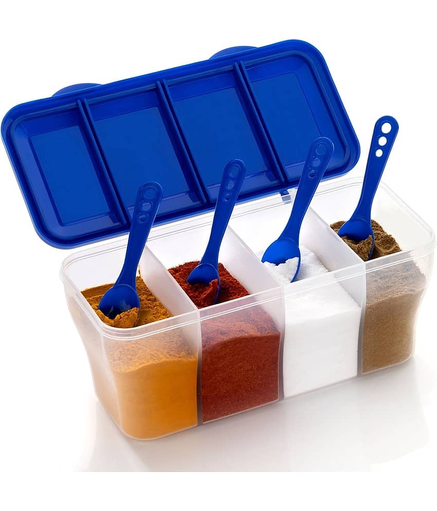 2Mech Masala container Plastic Blue Spice Container ( Set of 1 )