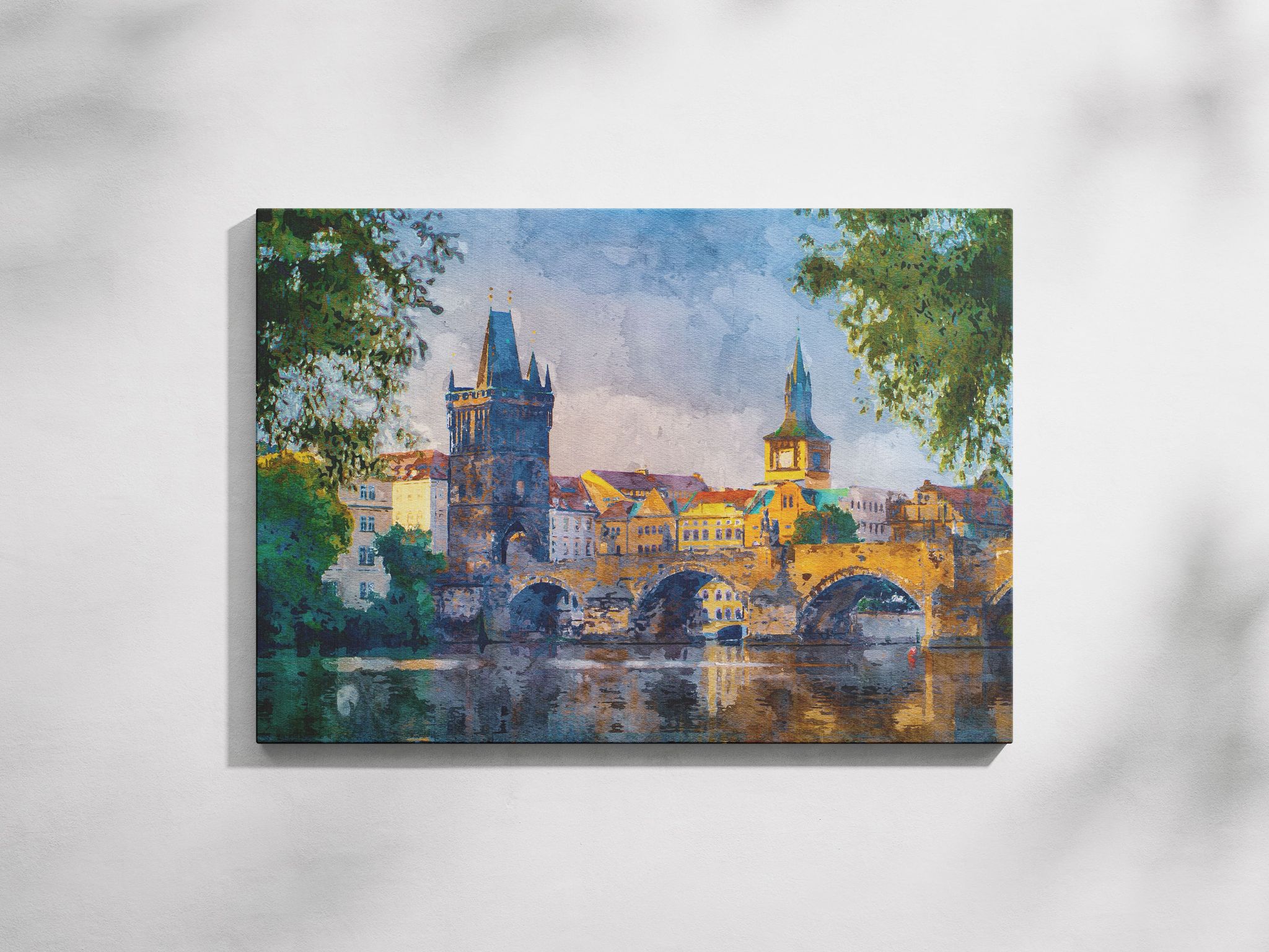 FURNISHUB Charles Bridge 1695 | Historical Art Print | Vintage Wall Decor capturing the charm and history of the iconic bridge from centuries past.