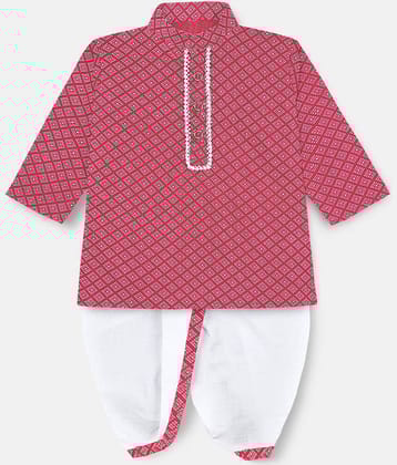 mustmom Traditional Baby  Boys & Girls Full Sleeve Ethnic Dress Lungi Dhoti Kurta Set