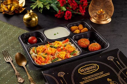Subz-E-Biryani Thali With Kebabs