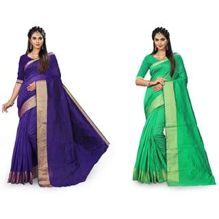 SVB Multicolour Art  Silk Saree With Blouse Piece