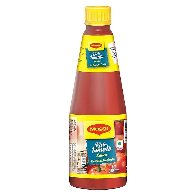 MAGGI Tomato Sauce - No Onion No Garlic, Versatile Condiment For Salted, Savoury Snacks, 1 kg Bottle 