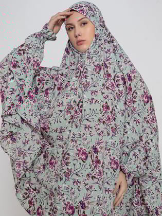 Printed Aqua Namaz Dupatta