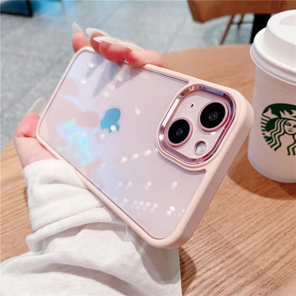 iPhone 13 Mini - Fantasy Series Crystal Clear Silicone Case Cover-Pink
