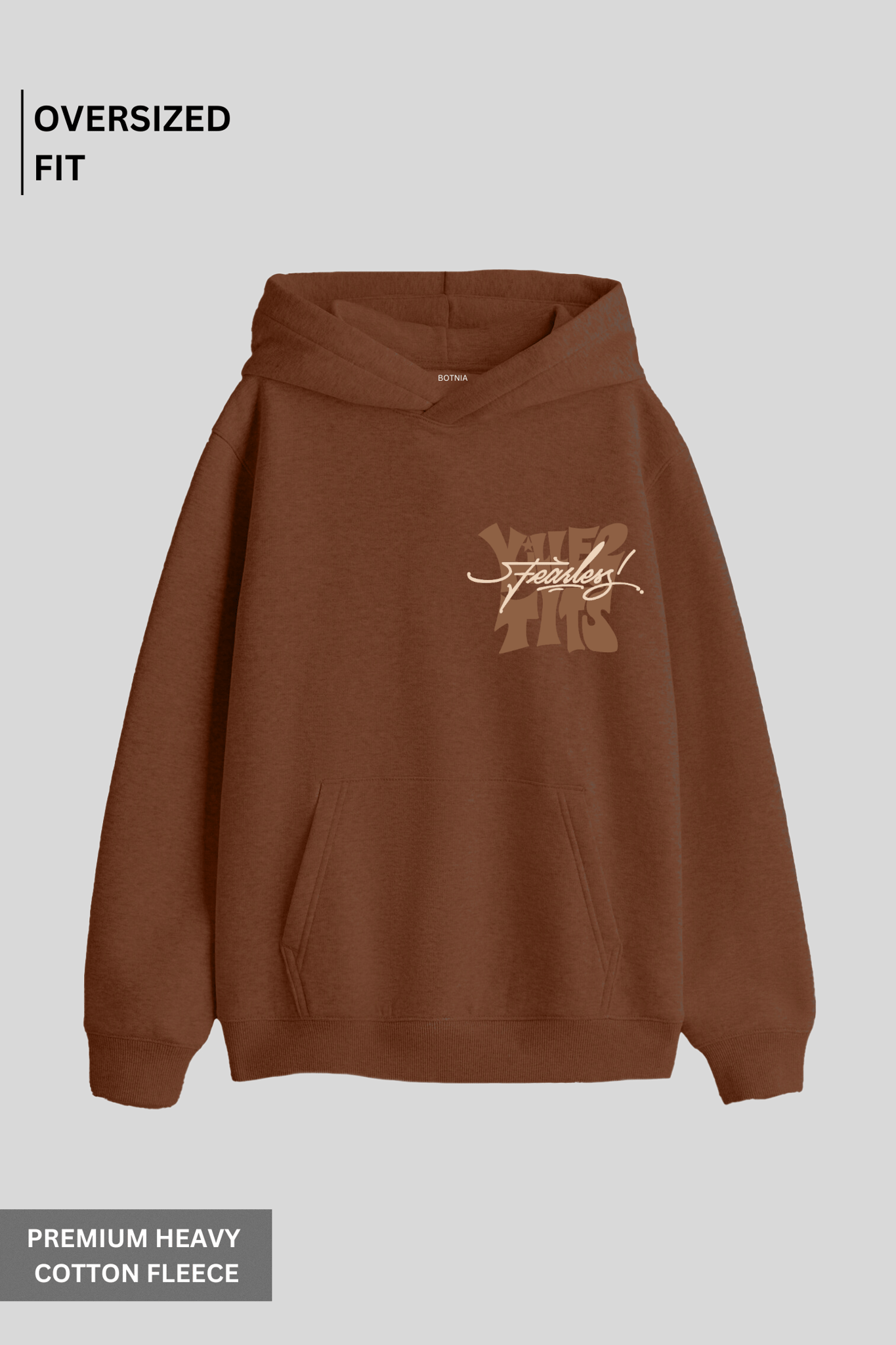 Fearless - Oversized Hoodie-XS-S