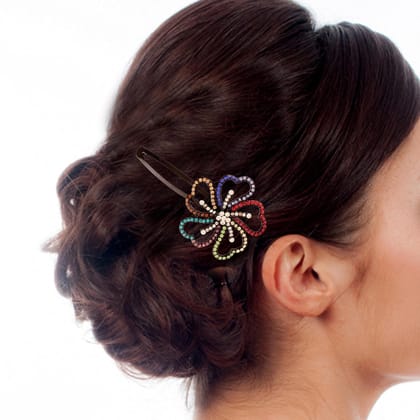 Premium Brass Tic Tac Hair Pin-ACTTFUD25CLRBLK