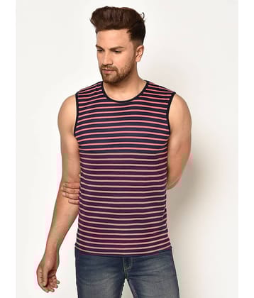 Glito Pack of 1 Cotton Blend Gym Vest For Men ( Magenta )