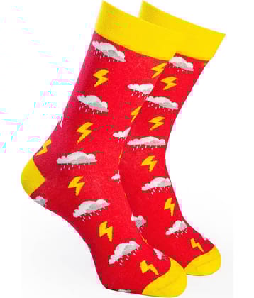 Man Arden - Red Cotton Men's Mid Length Socks ( Pack of 1 )