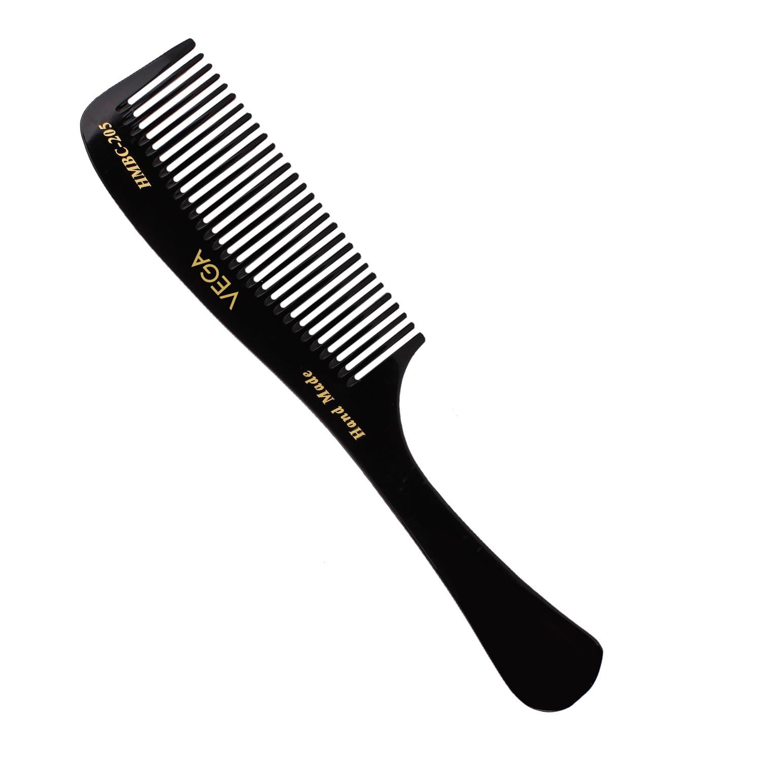 Vega Grooming Hair Comb,Handmade, (India's No.1* Hair Comb Brand) For Men and Women,Black, (HMBC-205) Vega Grooming Hair Comb,Handmade, (India's No.1* Hair Comb Brand) For Men and Women,Black, (HMBC-205) - black / Large